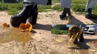 Leather Boot Fruit Crushed Without Mercy - 4k version