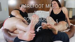 Barefoot Mel and SofieeSoles Double Foot Smelling
