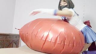 Giant heart foil balloon