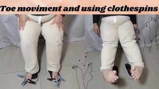 Toe movement and using clothespins