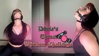 Ditria's Throat Workout Challenge 4k | Ditria Rose sees how many swallows she can accomplish with a ballgag in her mouth, choker tight on her throat, and her head as far back as she can get it!
