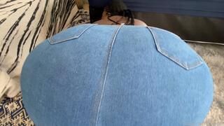 UPSKIRT TIGHT DENIM MINI SKIRT LOUD FARTS