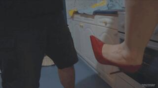 Black And Red High Heels Shoes Kicks Balls (HD)