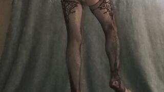 Crossdressing again! My ass is bubble butt all day