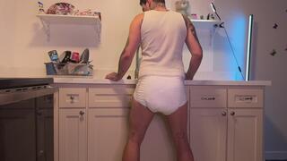 Diaper Boy Dishes Accident