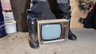 TV under Biker Boots