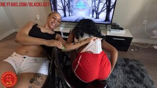 Black Lust Kitty & Kendra Allure Musical Chairs Wedgies