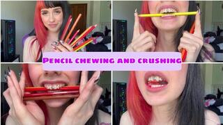 Pencil chewing and crushing!!!