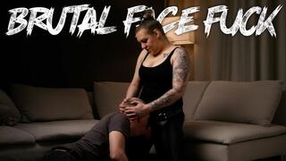 brutal face fuck femdom spit