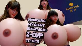Unboxing my giant inflatable Z-CUP titties!!