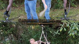 Blonde Goth in Fishnets & Corset Bondage Outdoors at Dusk, in a Real-time Rope Suspension Under the Trees! WMV Video 0162 Starring Catherine Sterling and Ben