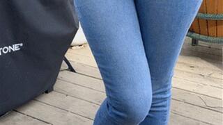 Scarlet Has a Big Jeans Wetting Accident Outside!