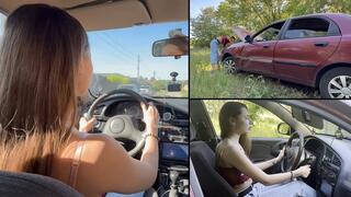 Nastya is driving her friend POV to the doctor
