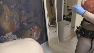 sissy training nipple play whipping anal female domination