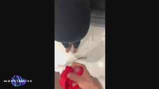 Indian Slut Gets Her Tights Pissed In & Cummed On