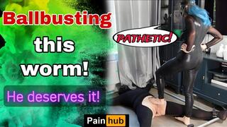 Ballbusting & Punishing my Slave for Ejaculating