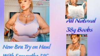 New pastel bra try on haul with Big Natural Boobs Samantha 38g