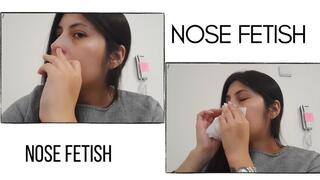 Inspecting my nose and making bunny