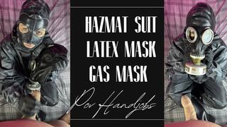 pov handjobs in double mask and gas mask hazmat suit