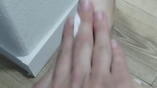 Lotion Time for Dirty Feet