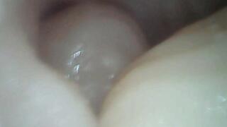 Vaginal penetration with endoscope a wet trip inside my friend