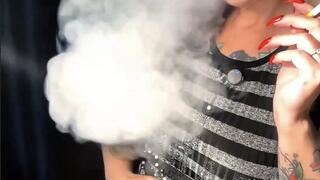 Marlboro Red - Pregnant with her stepson feeding four lungs - Audible Inhales and exhales