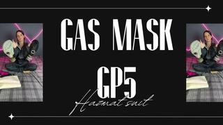 gas mask and hazmat suit test