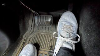 Pedal Pumping POV - Light Blue Sneakers Foot Tease in SUV - Shoe Fetish - Kylie Jacobsx - MP4 1080p HD