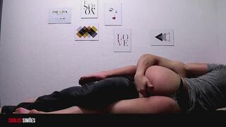 HOT FITNESS HOT GIRL AND HER HUGE BOYFRIEND FITNESS AMATEUR UNCUT