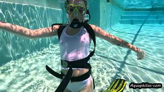 Aquaphilias- Neji- She learns to SCUBA in her Pajamas