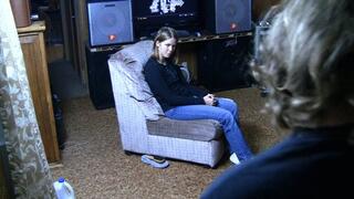 John RD spanked with hairbrush and slipper by Sarah