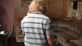 John RD spanked on all fours strap for stealing food Sarah