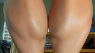 Back View Underneath Oil Deep Massage Barefeet