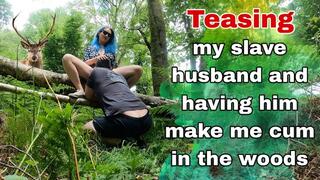 Teasing my Femdom Slave Husband Outdoors