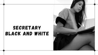 Black and white secretary