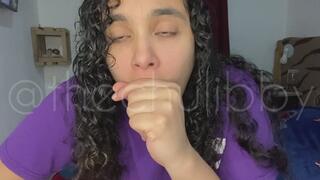 Coughing, Tears & Nose Blowing After a Deep Smoke