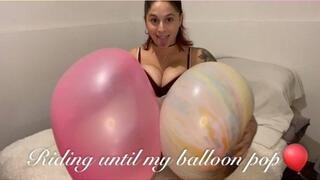 BALLOONG SITTING ENDS POPPING!
