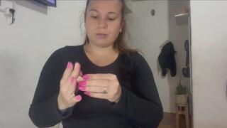 Eating chewy candies