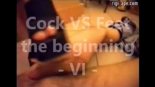THE OLD PRIGIGAPE MOVIES - cock VS feet the beginning - Volume VI