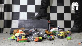 Cras and Trucks under merciless Boots floor view