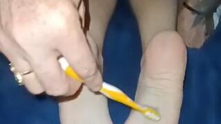 Stepmom Tickles Stepdaughter’s Tied Feet – Paint & Brush Revenge! – Part 4