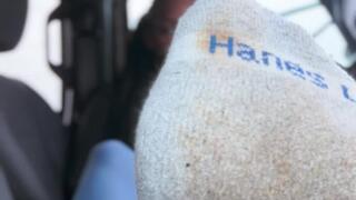 After the Hike: Dirty Shoes, Filthy Socks, and Raw Feet Dry cracked feet damaged pedicure and toes