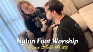Princess Hello Kitty - Nylon Foot Worship
