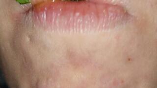 chewing and eating beans very close to the camera