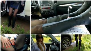 HOT: Stuck in mud while driving exam means shoejob to instructor