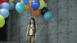 Ziva Fey Popping Helium Balloons