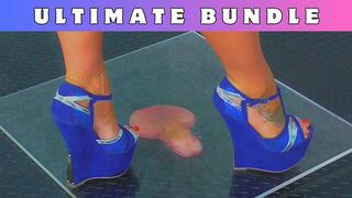 Squishing Your Cock & Balls Under Plexiglass & My Blue Clubbing Wedges - Ultimate Bundle - 179 - HUGE DISCOUNT!!! - Trample Trampling CBT Ballbusting Crush Crushing