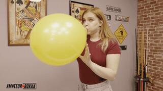 Redhead Scarlett Blows Balloons 2 Pop - 4K