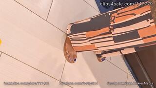 Man Is Creepin On His Mamma Her Girlfriend's Pretty Purple Toes