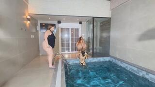 POOL SIDE FART ATTACK PART 2 By BRITNEY HUNTER, ROSALIA AND GABY MANTOVANI CAM BY ALINE FULL HD